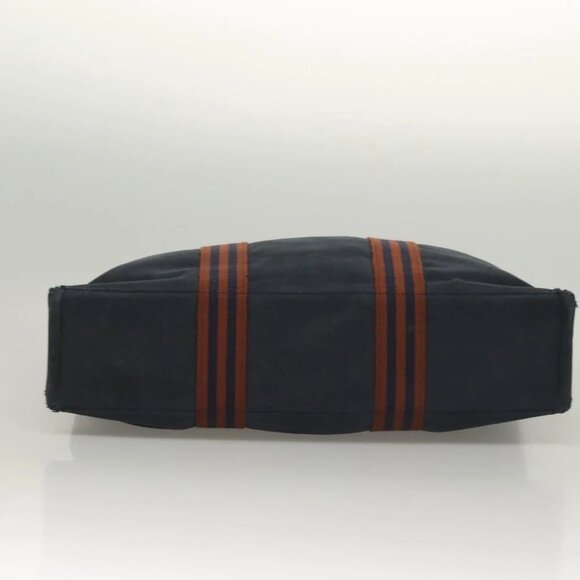 HERMES Fourre Tout MM Hand Bag Canvas Navy Auth ti3265 - Picture 14 of 16